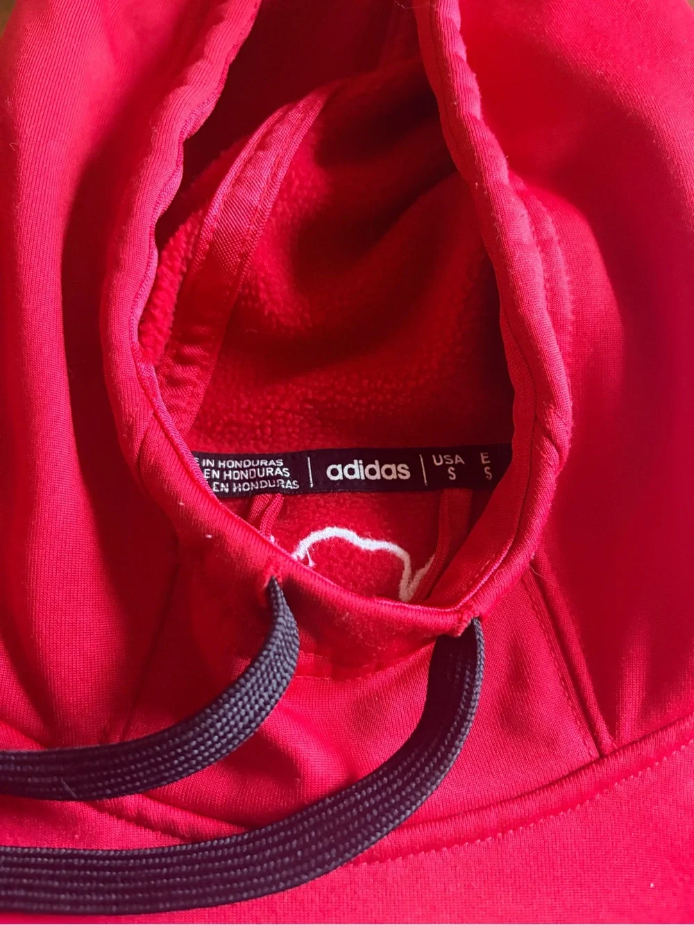 adidas Red NC State Football Team Issued Hoodie